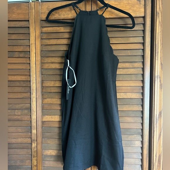 Lulu’s Black Halter Mini Dress - Picture 2 of 5